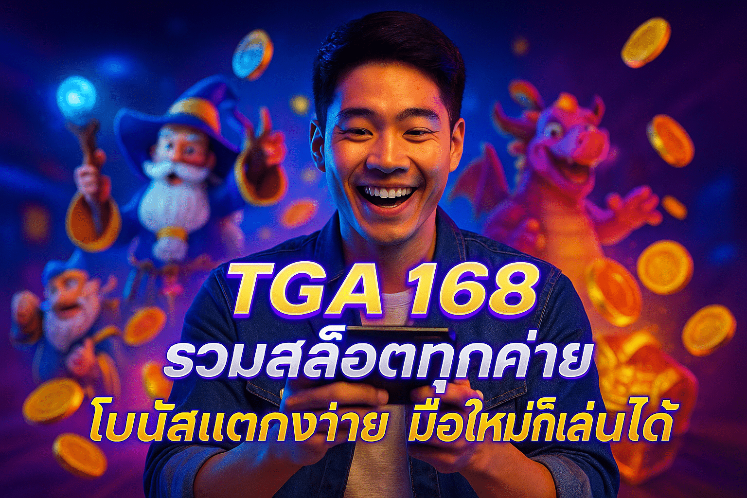 TGA 168 รวมสล็อตทุกค่าย โบนัสแตกง่าย มือใหม่ก็เล่นได้